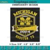 Michigan College Football National Championship 2024 Embroidery, Michigan Wolverines Embroidery
