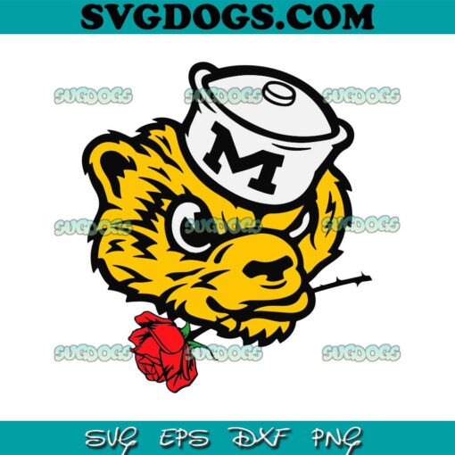 Michigan Wolverines Logo Rose SVG, Michigan Wolverines Logo SVG PNG EPS DXF