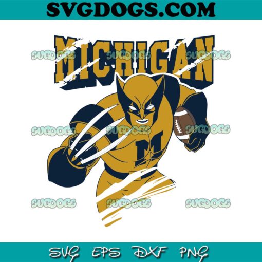 Michigan Wolverines Mandalorian Football SVG, Michigan Wolverines SVG PNG EPS DXF