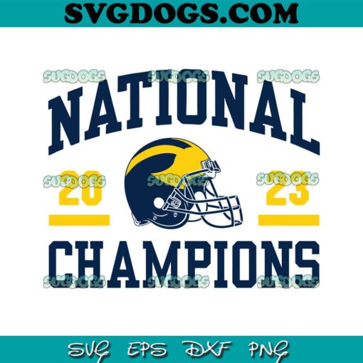 National Champions Michigan Helmet 2023 SVG, Michigan Wolverines SVG PNG DXF EPS