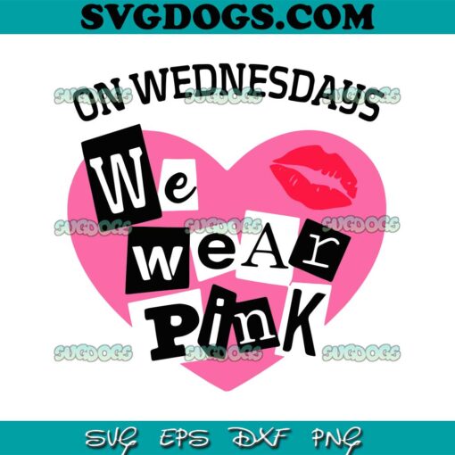 On Wednesday We Wear Pink Breast Cancer SVG, Cancer Warrior SVG PNG EPS DXF