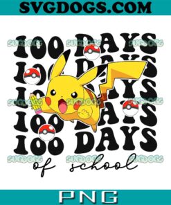Pikachu Pokemon 100 Days Of School PNG