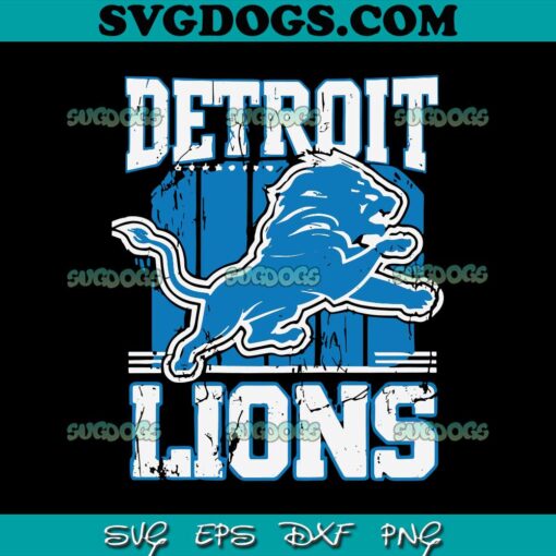 Retro Detroit Lions Football SVG, Detroit SVG PNG EPS DXF