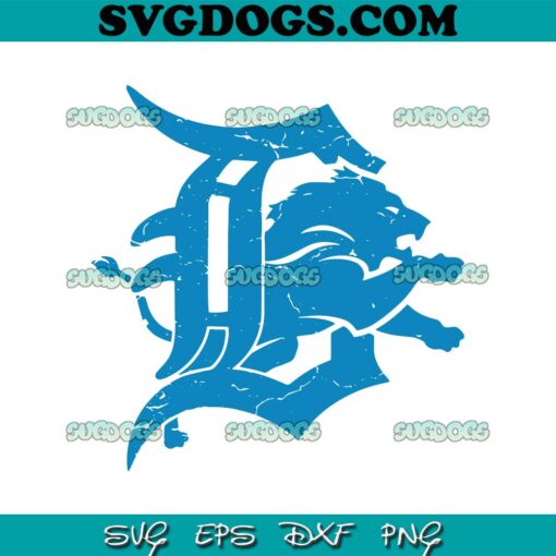 Retro Detroit Lions Logo SVG, Detroit Lions NFL SVG PNG EPS DXF