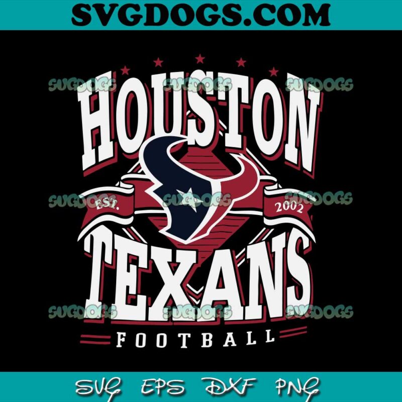 Retro Houston Texans Football SVG