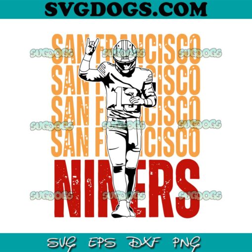 San Francisco Niners Player SVG, NFL San Francisco SVG PNG EPS DXF