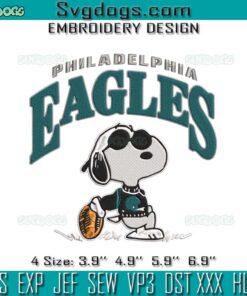 Snoopy Football Philadelphia Eagles Embroidery, Philadelphia Eagles Embroidery