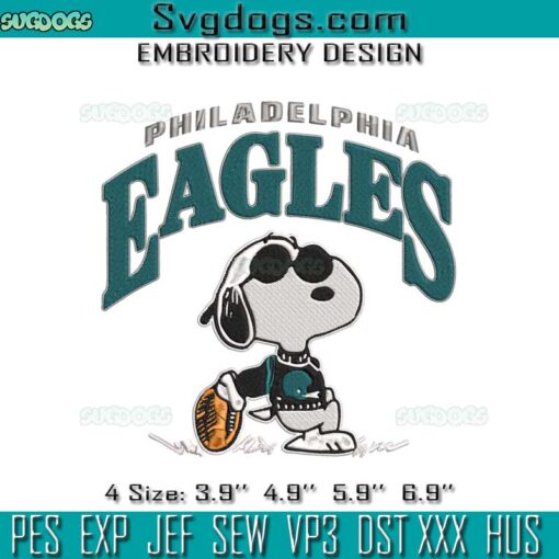 Snoopy Football Philadelphia Eagles Embroidery, Philadelphia Eagles Embroidery