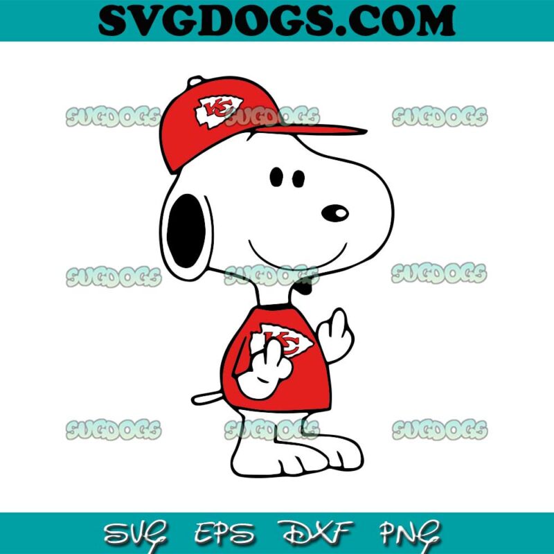 Snoopy Kansas City Chiefs Football SVG