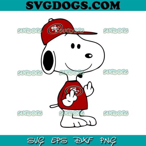 Snoopy San Francisco 49ers Football SVG, Snoopy Football SVG PNG EPS DXF