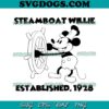 Mickey Mouse Steamboat Willie SVG, Disney Steamboat Willie SVG PNG EPS DXF