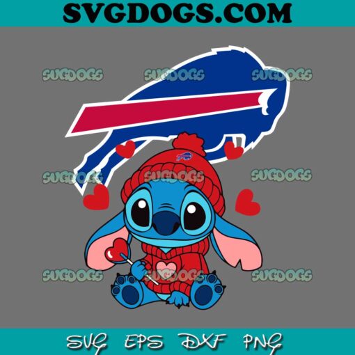 Stitch Valentine Candy Heart Buffalo Bills SVG, Valentine Buffalo Bills SVG PNG EPS DXF