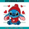 Stitch Valentine Candy Heart Philadelphia Eagles SVG, Valentine Philadelphia Eagles SVG PNG EPS DXF