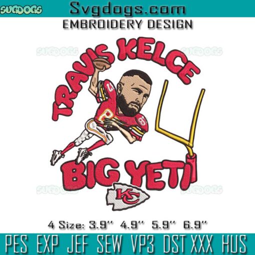 Travis Kelce Big Yeti Kansas City Chiefs Player Embroidery, Travis Kelce Embroidery