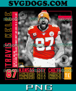 Travis Kelce Paper Poster PNG, Kansas City Chiefs PNG