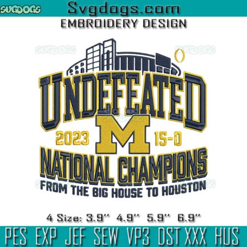 Undefeated National Champions From The Big House To Houston Embroidery