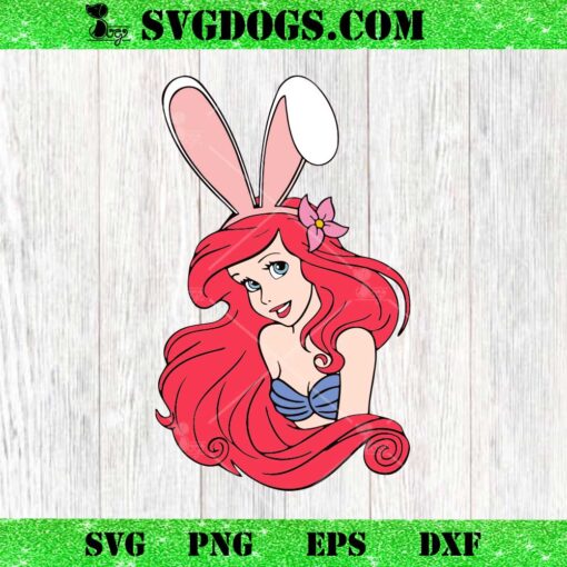 Ariel The Little Mermaid Princess Easter SVG, Happy Easter SVG, Princess Easter SVG PNG EPS DXF