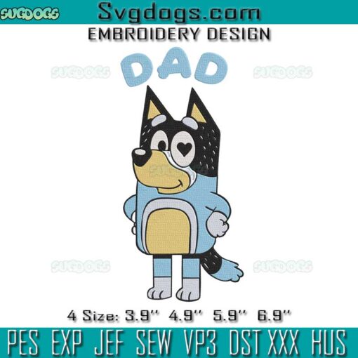 Bluey Dad Embroidery