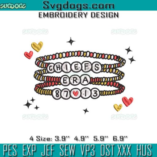 Chiefs Era 87 Love 13 Embroidery, Bracelet Travis Kelce Swift Embroidery