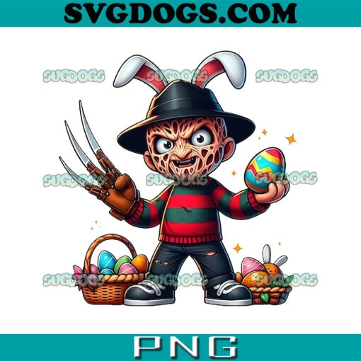 Freddy Krueger Easter Day PNG, Easter Horror PNG