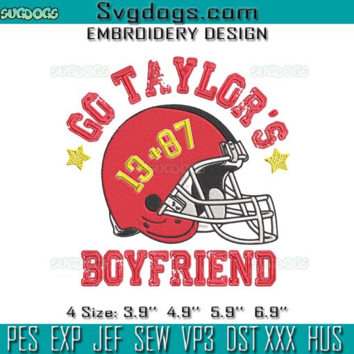 Go Taylors Boyfriends 87 Helmet Embroidery, 13+87 Embroidery