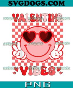Groovy Valentine Vibes Valentines Day PNG, Love Vibes Valentine’s Day PNG, Retro Smiling Valentine PNG