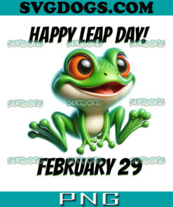 Happy Leap Day February 29 PNG, Funny Frog PNG