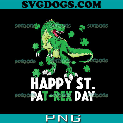 Happy St PaT-Rex PNG, Dinosaur Saint Patrick’s Day PNG