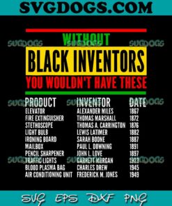 History Of Forgotten Black Inventors Black History Month SVG, Black Inventors SVG PNG EPS DXF