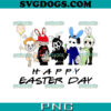 Happy Easter Horror PNG, Scary Horror Bunny Hunting Eggs PNG