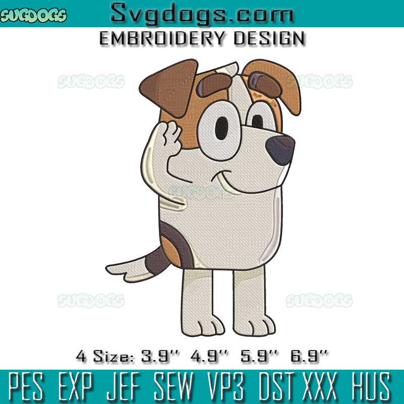 Jack Russell Bluey Embroidery Jack Russell Bluey Embroidery