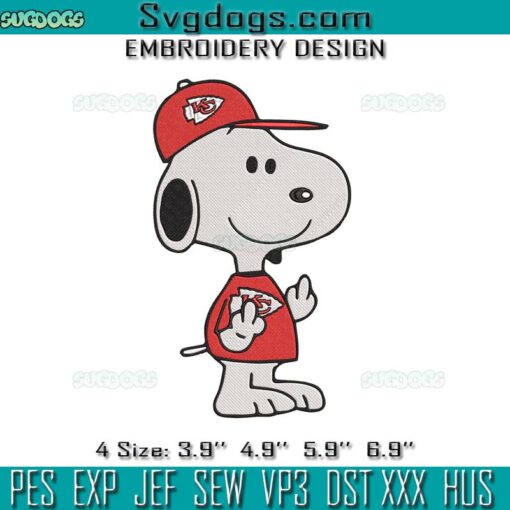 Kansas City Chiefs Snoopy Embroidery