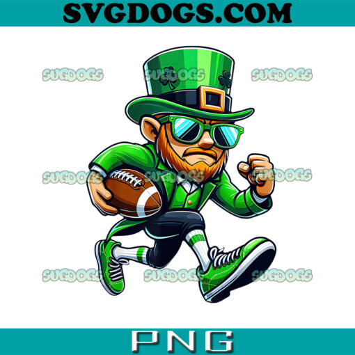 Leprechaun Playing Football St Patricks Day PNG, Dabbing Leprechaun Football PNG