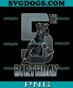 Marvel Avengers Black Panther 5th Birthday PNG