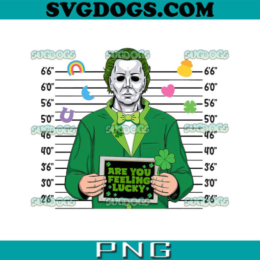 Michael Myers St Patrick Day PNG, Are You Feeling Lucky PNG