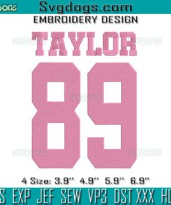 Pink Numbers Taylor 89  Embroidery, 1989 Taylor Swift Embroidery