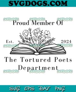 Retro Pround Member Of The Tortured Poets Department SVG, Taylor Swift Album 2024 SVG PNG EPS DXF
