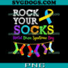 Rock Your Socks Down PNG, World Down Syndrome Day PNG