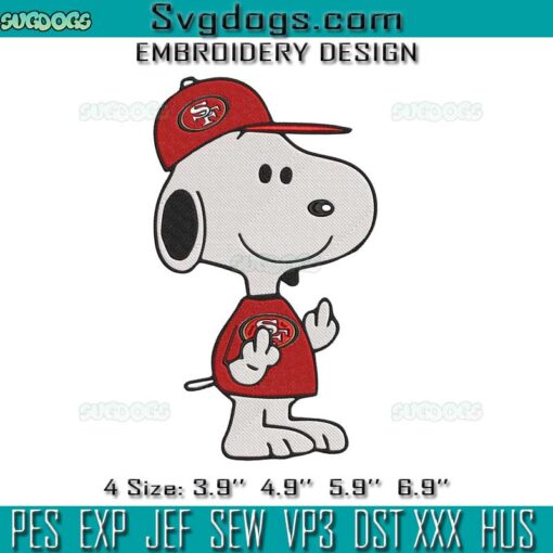 Snoopy San Francisco 49ers Embroidery