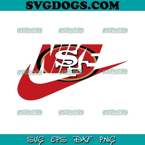 San Francisco 49ers Nike Logo SVG, San Francisco 49ers Super Bowl SVG PNG DXF EPS