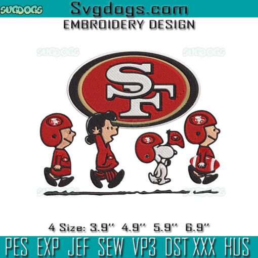 Snoopy The Peanuts San Francisco 49ers Embroidery