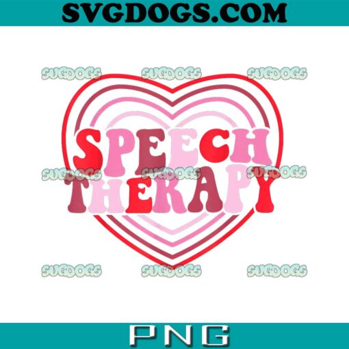 Speech Therapy Valentines Day PNG, SLP Heart Speech Therapist PNG