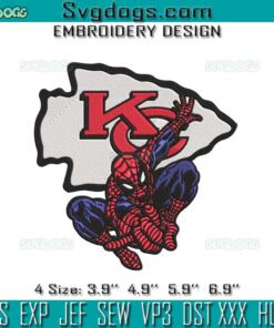 Spider Man Kansas City Chiefs Embroidery, Kansas City Chiefs Embroidery