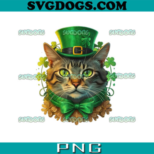 St Patricks Day Cat Shamrock PNG