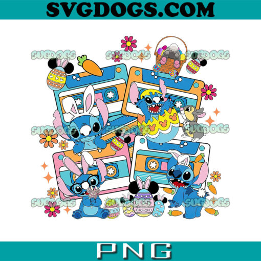 Stitch Happy Easter Day PNG, Bunny PNG