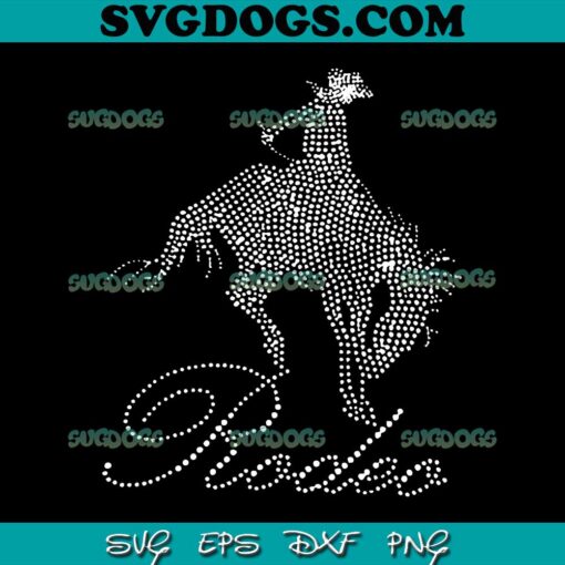 Western Cowgirl Bling Rhinestone Country Cowboy Riding Horse SVG, Rodeo SVG PNG EPS DXF