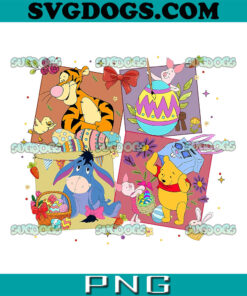 Winnie The Pooh Happy Easter PNG, Cartoon Bunny Easter PNG