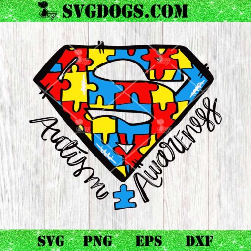 Autism Awareness Superhero Logo SVG, Autism SVG PNG DXF EPS