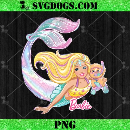 Barbie Dreamtopia mermaid and puppy PNG