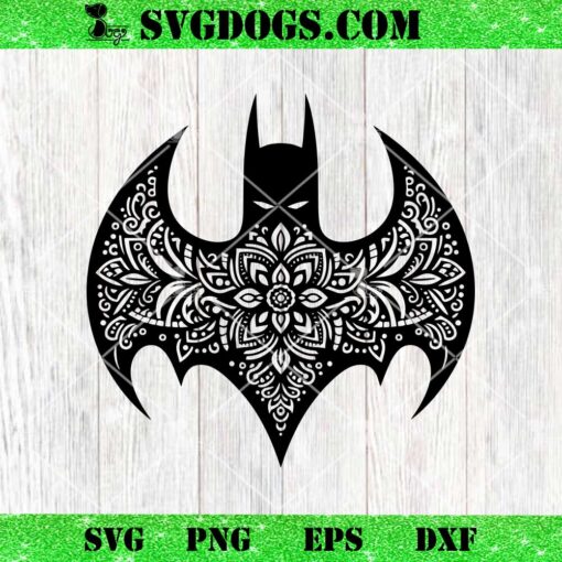 Batman Mandala SVG, Superhero SVG PNG EPS DXF